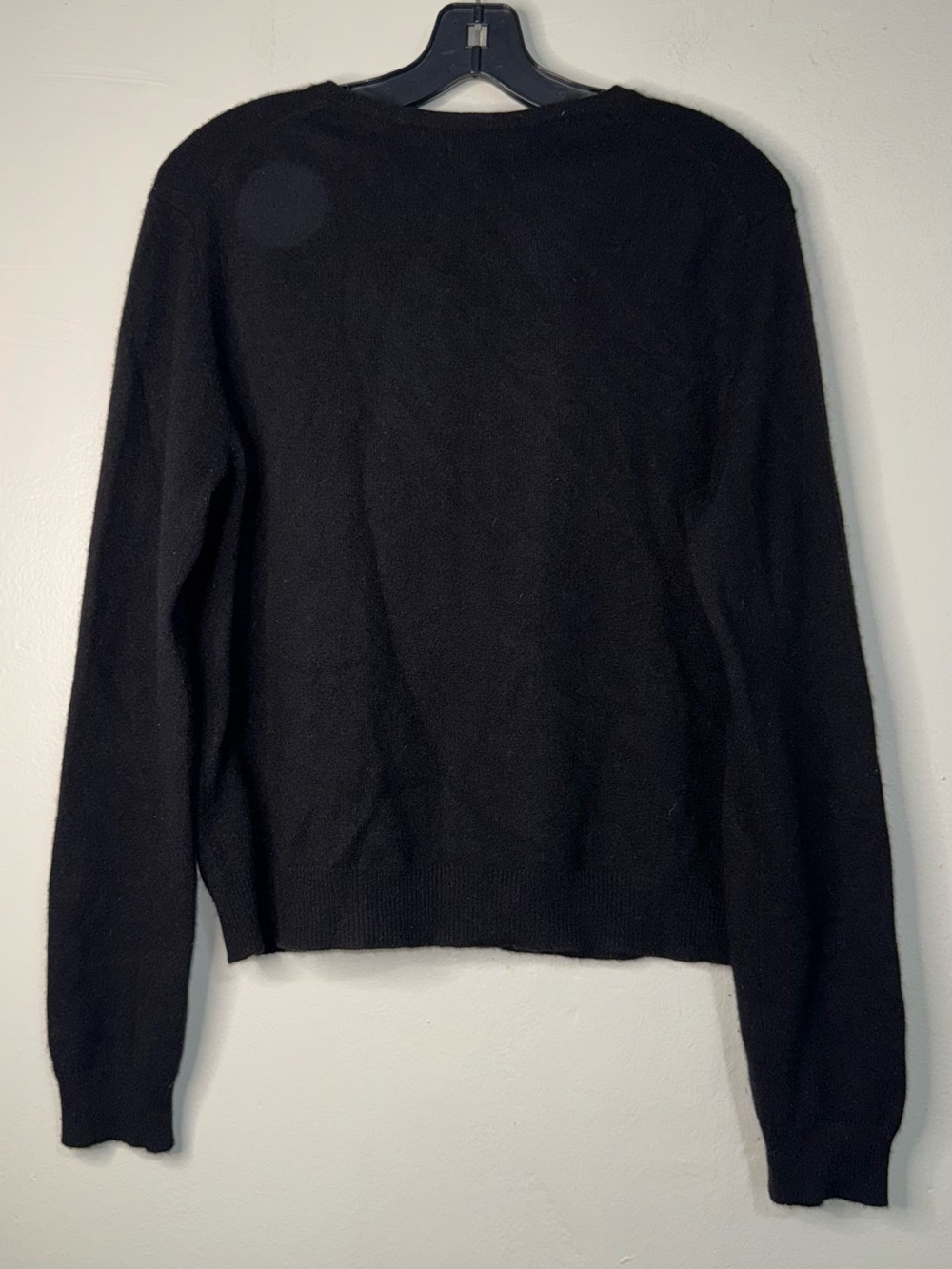 Ralph Lauren Cashmere Black Crewneck Cardigan - Picture 3 of 11